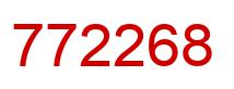 Number 772268 red image