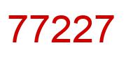 Number 77227 red image