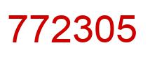 Number 772305 red image