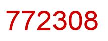 Number 772308 red image