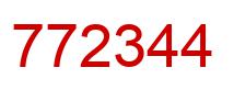 Number 772344 red image