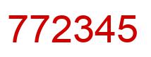 Number 772345 red image