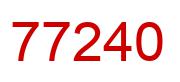 Number 77240 red image