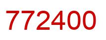 Number 772400 red image