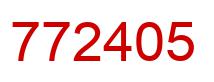 Number 772405 red image