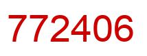 Number 772406 red image