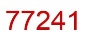 Number 77241 red image