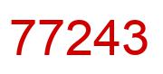 Number 77243 red image