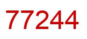 Number 77244 red image