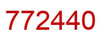 Number 772440 red image