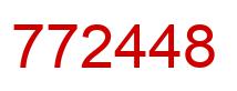 Number 772448 red image