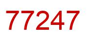 Number 77247 red image