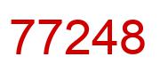 Number 77248 red image