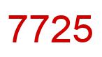 Number 7725 red image