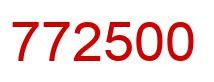 Number 772500 red image