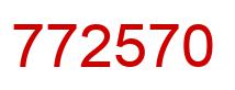 Number 772570 red image
