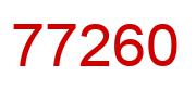 Number 77260 red image