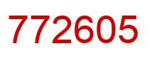 Number 772605 red image