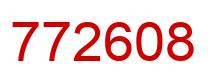 Number 772608 red image