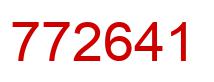 Number 772641 red image