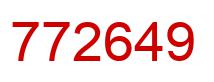 Number 772649 red image