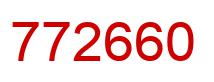 Number 772660 red image