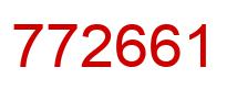 Number 772661 red image