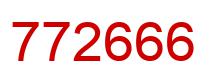 Number 772666 red image