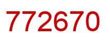 Number 772670 red image
