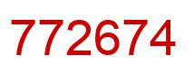 Number 772674 red image