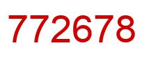 Number 772678 red image