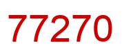 Number 77270 red image