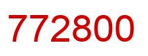 Number 772800 red image