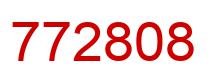 Number 772808 red image