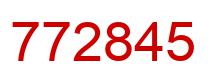 Number 772845 red image