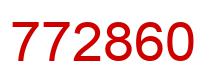 Number 772860 red image