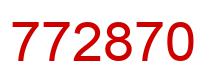 Number 772870 red image