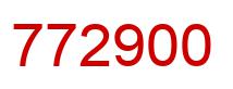 Number 772900 red image