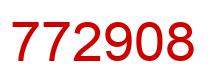 Number 772908 red image
