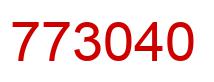 Number 773040 red image
