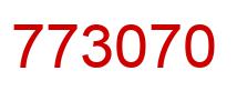 Number 773070 red image