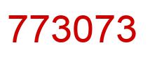 Number 773073 red image