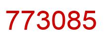 Number 773085 red image