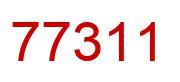 Number 77311 red image