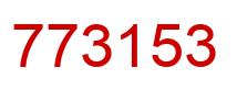 Number 773153 red image