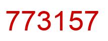 Number 773157 red image