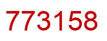 Number 773158 red image