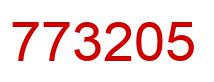 Number 773205 red image