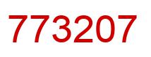 Number 773207 red image