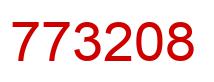 Number 773208 red image